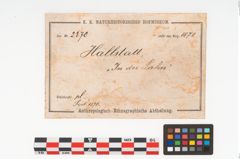 Etikett zu Keramikgefäß (NHMW-PRAE-002370)